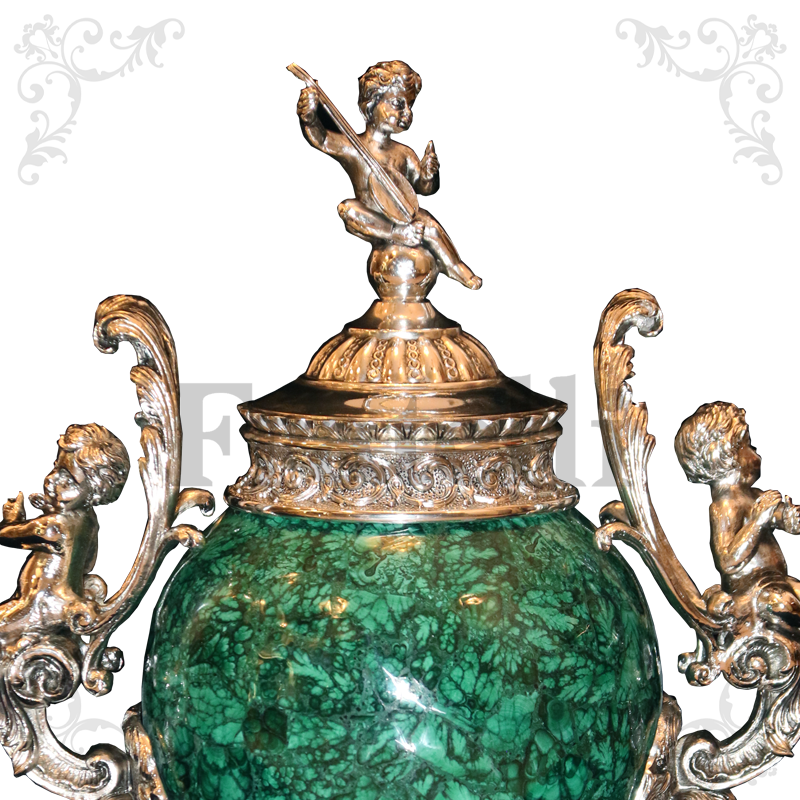 French Jewelry V8757-AC-S Malachite