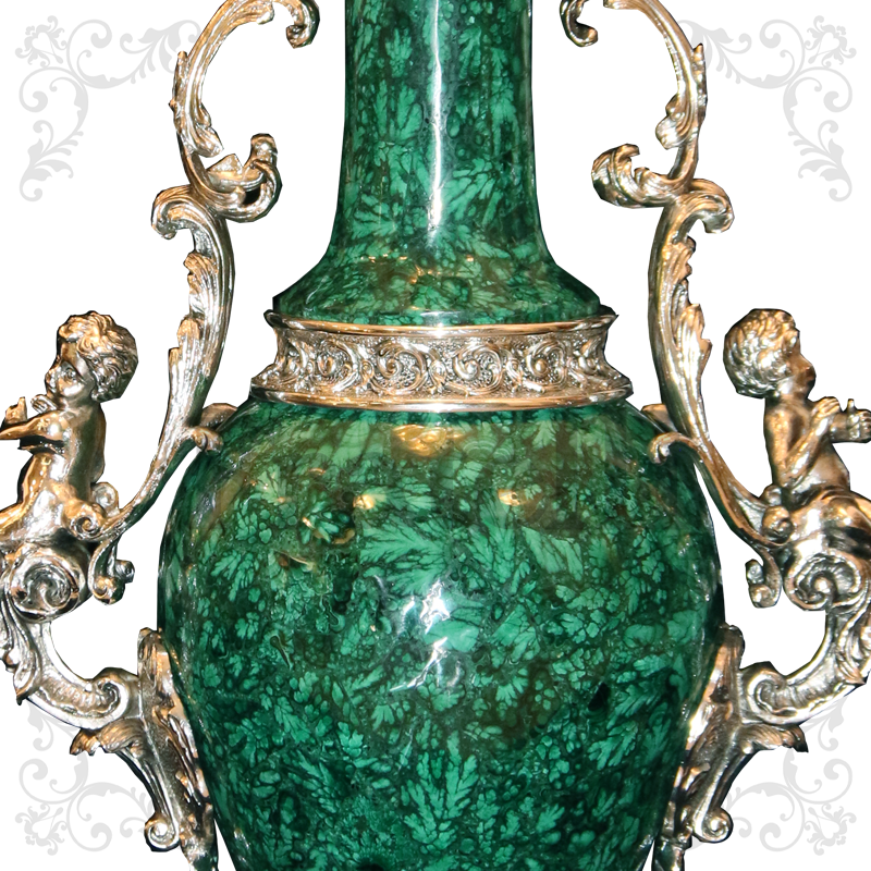 French Jewelry V8757-AC-B Malachite