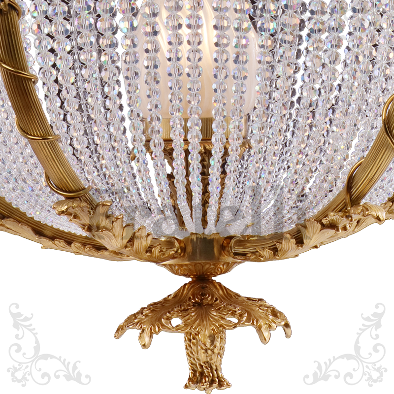 Which suspension components affect the overall structural stability of a French chandelier?